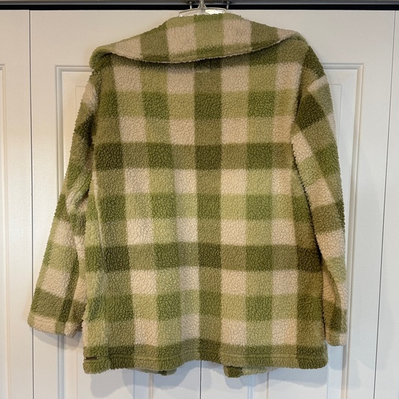 Billabong Olive and Beige Sherpa Jacket XS - Picture 5 of 8